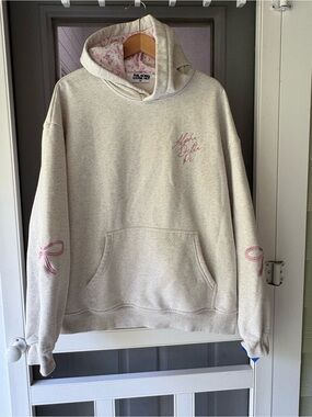 The Hang Loose Hut grey Alpha Delta Pi with Fairfield CT on back of hoodie